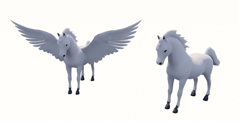 神马雕塑 天马雕塑SU模型